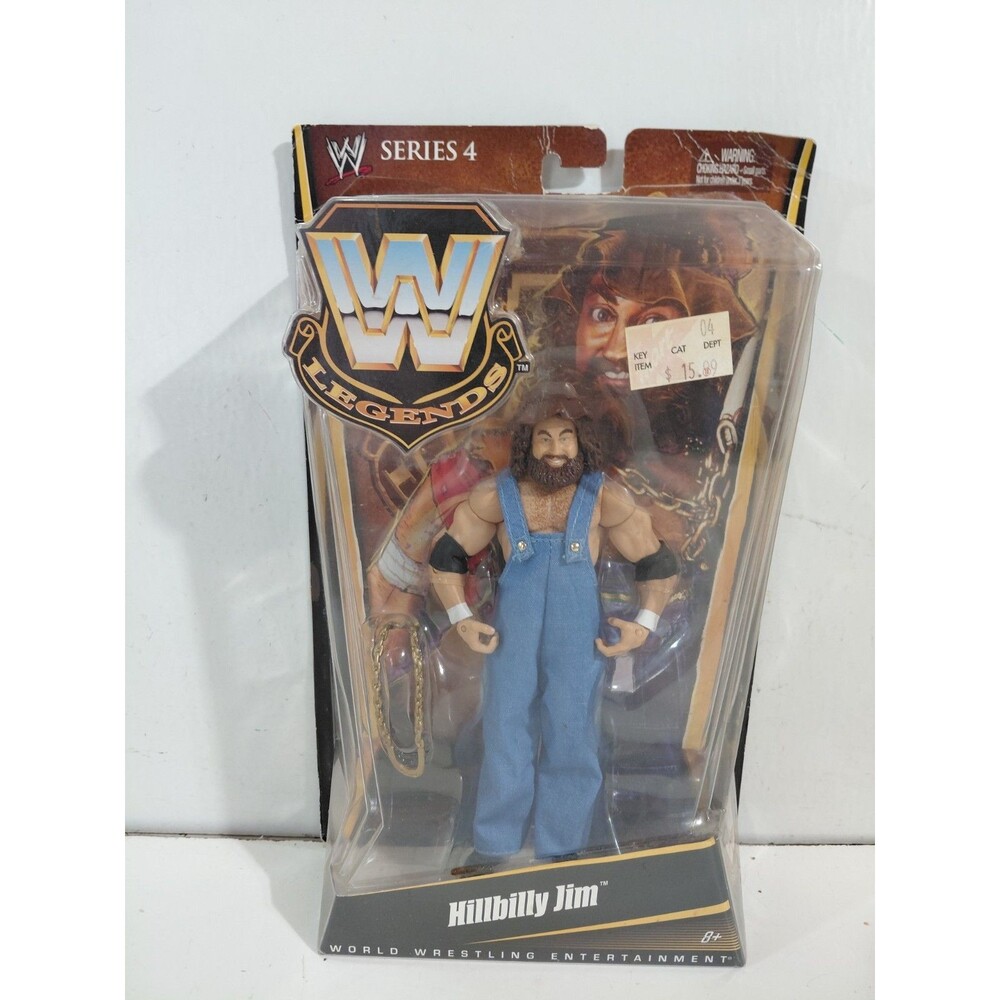 Mattel WWE Legends Series 4 Hillbilly Jim Wrestling Action Figure w/box